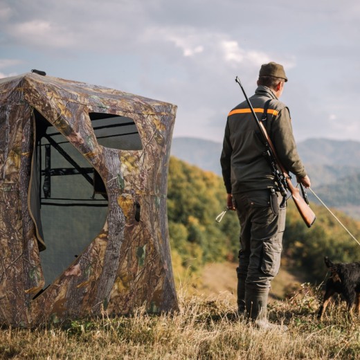 RPNB Hunting Blind One-Way 270 Degree See Through, 2-3 Person Portable Pop-Up Ground Blinds for Deer & Turkey Hunting
