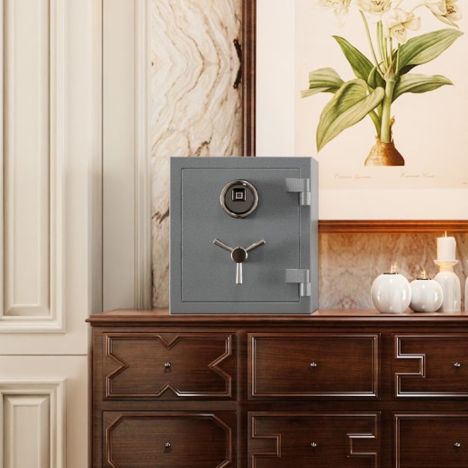 Grey Deluxe Fireproof Safe with Smart Touchscreen Keypad, Perfect for Office & Home, 0.84 Cubic Feet, RPNB RPFS40G