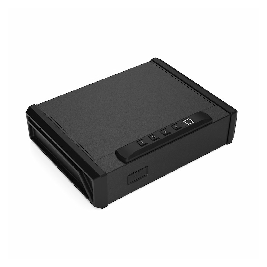 Pistol Safe with Biometric Fingerprint Lock for 2 Pistols-RPNB RP19001F