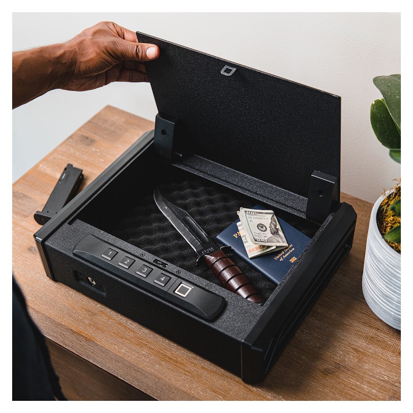 Pistol Safe with Biometric Fingerprint Lock for 2 Pistols-RPNB RP19001F
