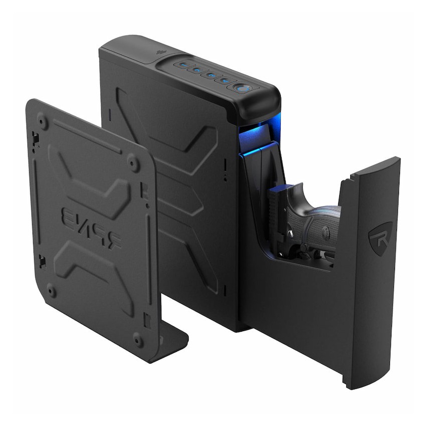 Biometric Handgun Safe with Quick Access Sliding Door, Bedside Mounted Pistol Safe-RPNB RP2007