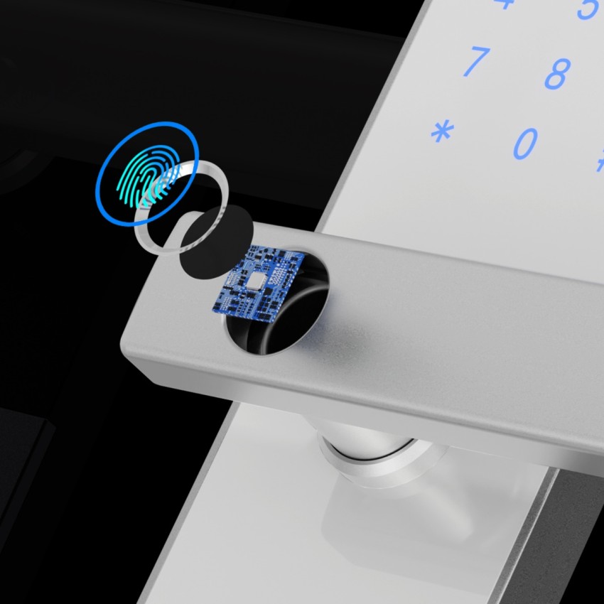 White Fingerprint Home Safe With LED Light Internal, Luxury Closet Safe, 1.6 Cubic Feet, RPNB RPHS45W