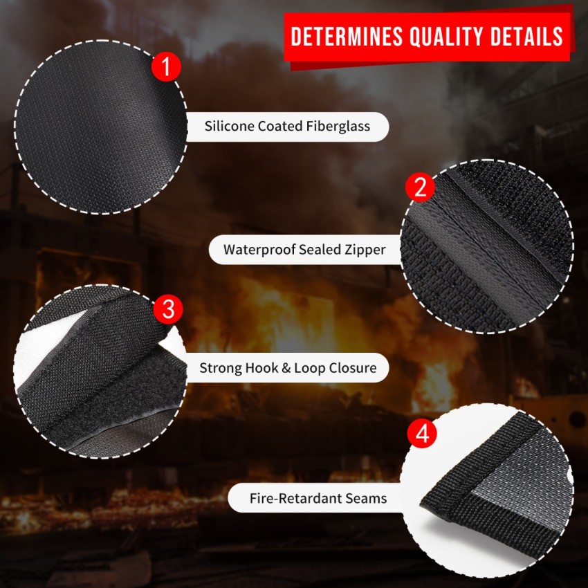 Portable Fireproof Document Bag With Non-Itchy Silicone Coated, 11 ×8 Inches