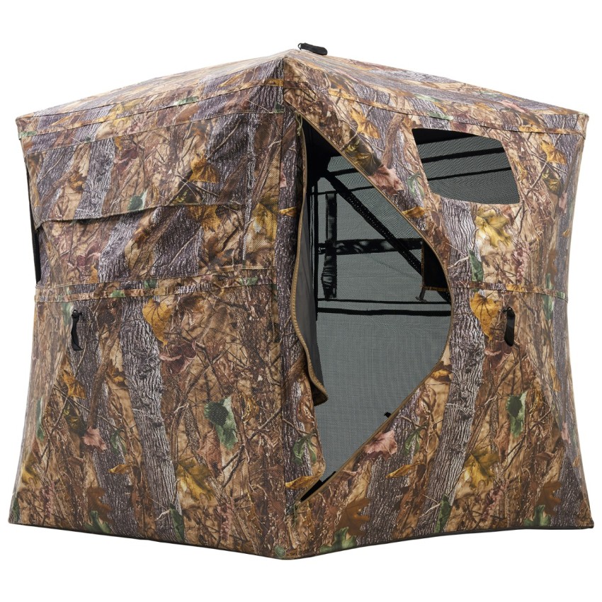 RPNB Hunting Blind One-Way 270 Degree See Through, 2-3 Person Portable Pop-Up Ground Blinds for Deer & Turkey Hunting