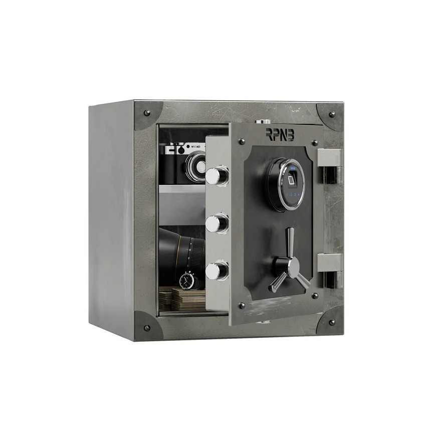 RPNB Large Home Fingerprint Retro Style Biometric Safe Box with Jewelry Drawer, 1.68 cuft-RPFV45