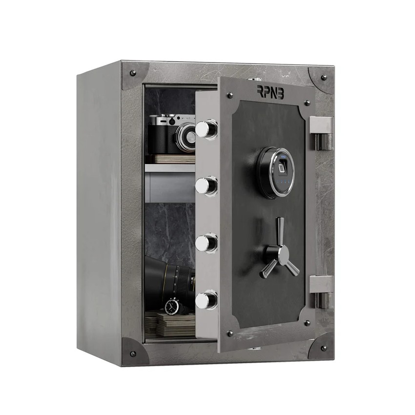 RPNB Large Home Biometric Retro Style Fingerprint Safe Box with Jewelry Drawer, 2.62 cuft-RPFV60