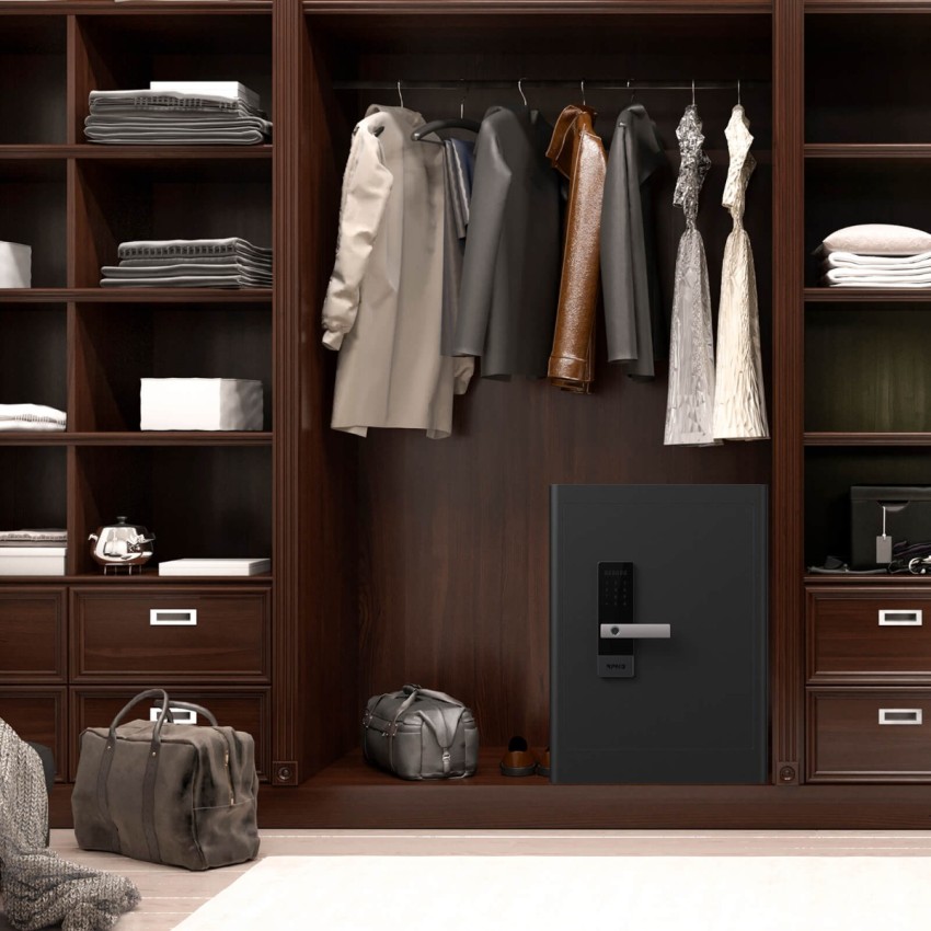 Fingerprint Home Safe With Touchscreen Keypad, Deluxe Nightstand Safe, 2.8 Cubic Feet, RPNB RPHS60