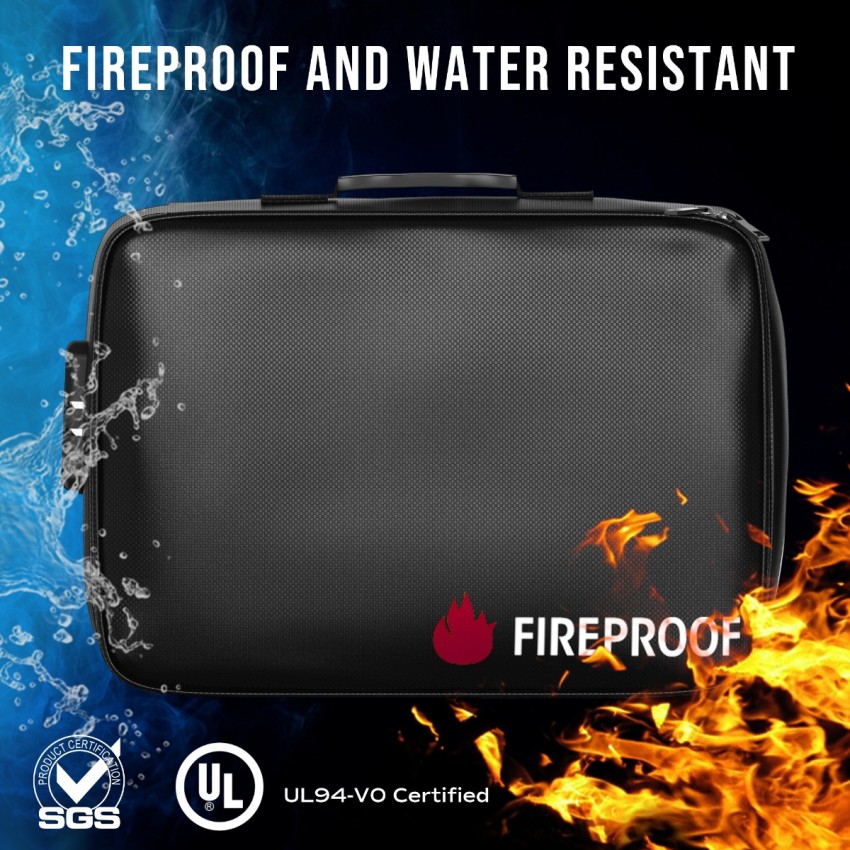 RPNB Fireproof Document Organizer Bag with Lock, Multi-Layer Water Safe Storage for money,file and other valuables