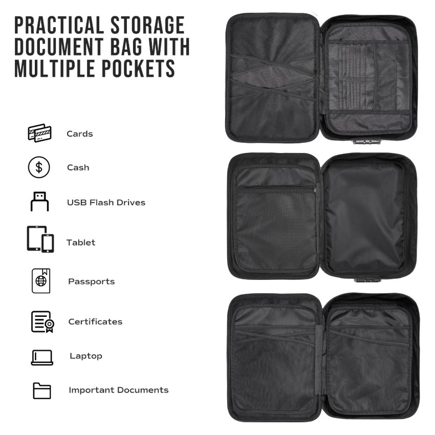 RPNB Fireproof Document Organizer Bag with Lock, Multi-Layer Water Safe Storage for money,file and other valuables