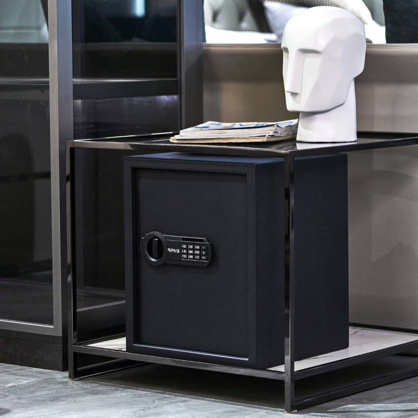 Home Storage Safe with Two Security Live Bolts, Small Jewelry Safe, 1.5 Cubic Feet, RPNB RP42ESA