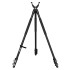 RPNB Shooting Tripod with 360°V Yoke Rest, Shooting Sticks with Bubble Level,Button Compass for Hunting, Black