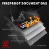 Fireproof Document Bag With Non-Itchy Silicone Coated, 15 ×11 Inches