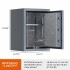 Grey High Capacity Digital Fireproof Safe with Adjustable Shelf for Money & Jewelry, 1.29 Cubic Feet, RPNB RPFS50G