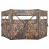 RPNB 3-Hub Easy Setup Camouflage Ground Hunting Blinds, Pop-Up One-Way See-Through Dual Hub Stakeout Hunting Screen