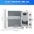 White Fingerprint Home Safe With LED Light Internal, Luxury Closet Safe, 1.6 Cubic Feet, RPNB RPHS45W